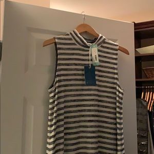 Sleeveless knit striped dress